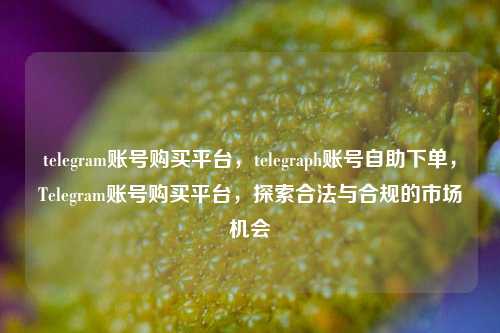 telegram账号购买平台	，telegraph账号自助下单，Telegram账号购买平台，探索合法与合规的市场机会  第1张