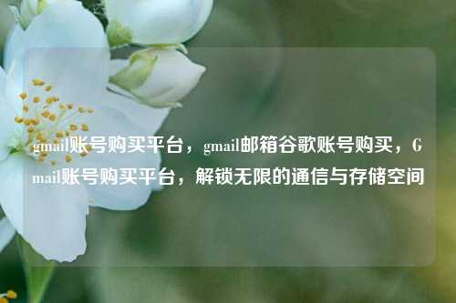 gmail账号购买平台，gmail邮箱谷歌账号购买，Gmail账号购买平台，解锁无限的通信与存储空间