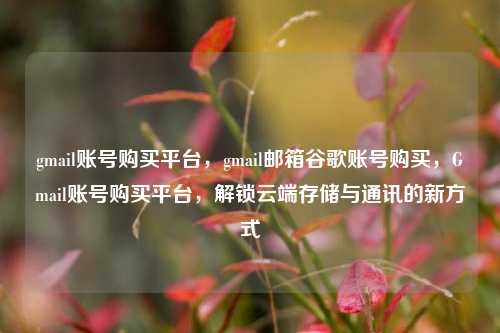 gmail账号购买平台，gmail邮箱谷歌账号购买，Gmail账号购买平台，解锁云端存储与通讯的新方式