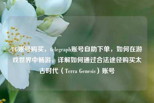 TG账号购买，telegraph账号自助下单，如何在游戏世界中畅游，详解如何通过合法途径购买太古时代（Terra Genesis）账号