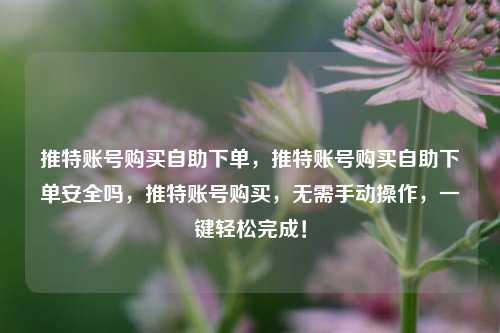 推特账号购买自助下单，推特账号购买自助下单安全吗，推特账号购买，无需手动操作，一键轻松完成！
