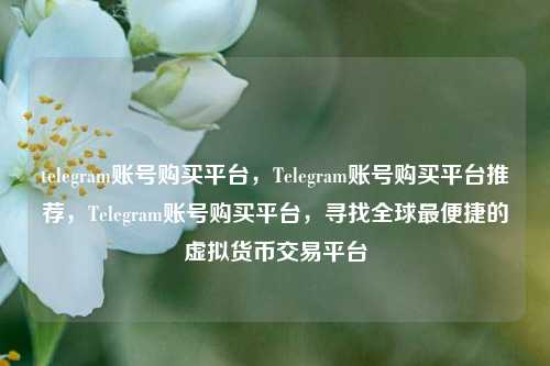 telegram账号购买平台，Telegram账号购买平台推荐，Telegram账号购买平台，寻找全球最便捷的虚拟货币交易平台