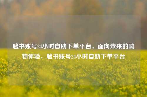 脸书账号24小时自助下单平台，面向未来的购物体验，脸书账号24小时自助下单平台